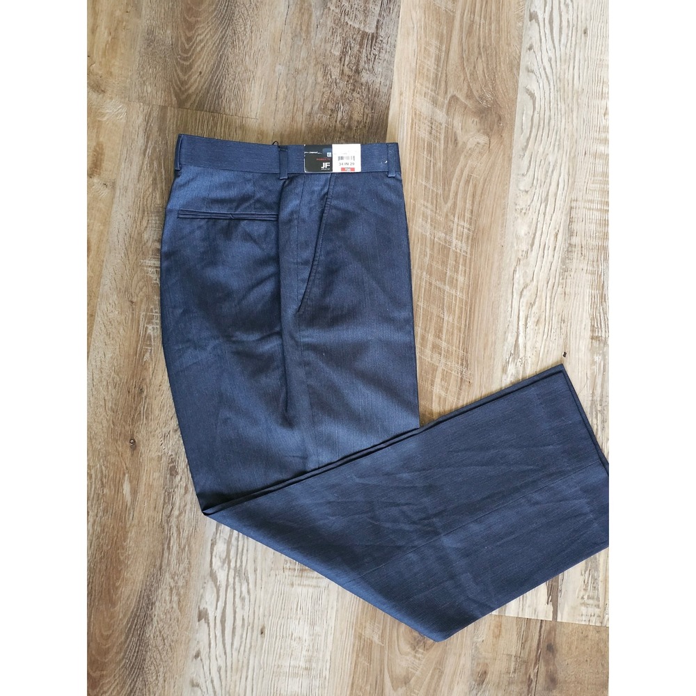 J. Ferrar Mens Dress Pants Navy Stripe Modern Fit Flat Front 34x29 NWT